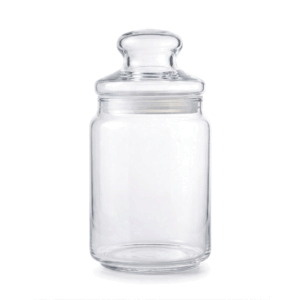 Ocean Pop Storage Jar Clear Glass with Glass Lid 650ml Food Storage Container Brown Box 5B02523G0009