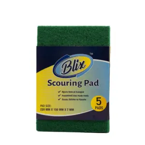 Sterling Blix Scouring Pads – Durable Kitchen Scrub Pads for Dishes, Pots & Household Cleaning (Pack of 5)
