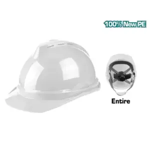 Total Tools Total Safety Helmet with Vents & V Type Reinforcement White TSP2602
