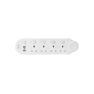 Midea 4 Socket Extension Board with USB & Type C, 100% Copper Cable, 3250W, 250V, ESU5K4BUC-3MB1