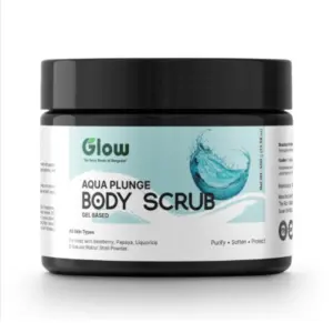 Glow Body Scrub 500ml Aqua Plunge for Soft & Smooth Skin Exfoliates & Refreshes the Skin Leaves Skin Clean & Revitalized