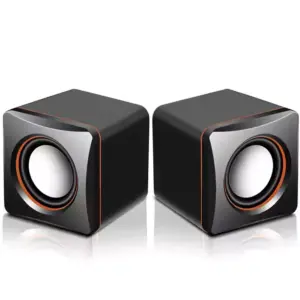 Generic Portable Mini Speakers 2w + 2w USB Desktop Aux Audio Jack 3.5mm D-02a