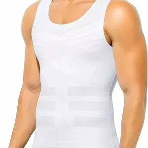 Faith Ultra-Firm Men's Compression Body Shaper Vest – Premium Slimming Vest For Chest Compression, Tummy Control, Waist Shaping, Posture Support & Confidence Enhancement