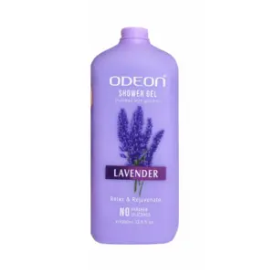 Odeon Shower Gel Lavender Relaxing & Moisturizing Body Wash for Gentle Daily Cleansing, Leaves Skin Soft, Smooth & Refreshed, Suitable for All Skin Types 1L