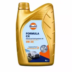 Gulf Car Engine Oil Formula CX Superior Performance Catalyst Compatible Fully Synthetic ACEA C2/C3 API SN 5W-30