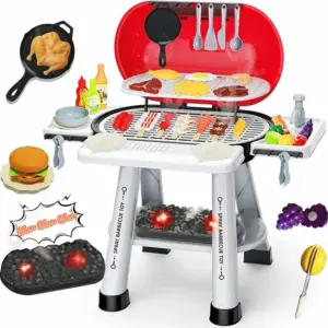 Toys Generic DIY Barbecue Play House Toy Set with Realistic Smoke & Light Effects (Pack of 64)
