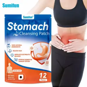 Faith Sumifun Stomach Cleansing Patch – Natural Detox Foot & Abdominal Patch for Digestive Health, Bloating Relief, Stomach Comfort, Gut Cleansing, Electrolyte Balance & Wellness Support, 12 Pieces
