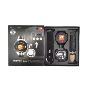Faith D21 Watch 4 Smartwatch + Wireless Bluetooth Earbuds Combo Set With Dual Straps, Fitness Tracking, Call Notifications And HD Display