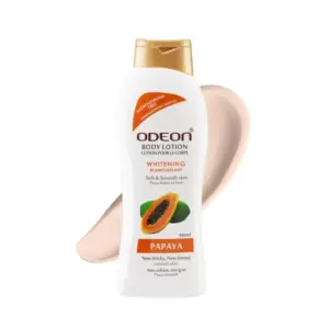 Odeon Papaya Body Lotion, Brightening & Moisturizing Body Lotion for Soft, Smooth & Healthy-Looking Skin, Fast-Absorbing Daily Hydration, Suitable for All Skin Types 400ml