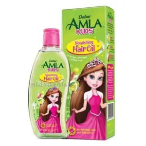 Dabur Amla Hair Oil Kids Natural Goodness of Amla, Olive, and Almond, Promotes Long, Strong, and Healthy Hair 200ml
