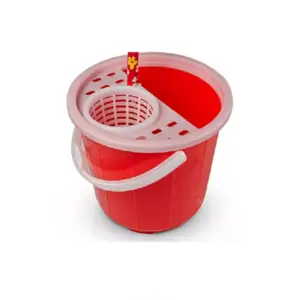 TBP Round Mop Bucket with Wringler & Handle without Mop & Lid 1361-NO MOP NO LID Pack of 12