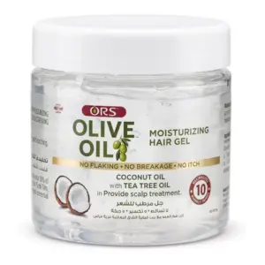 ORS Hair ORS Olive Oil Hair Gel, Coconut Oil, 500ml, Strong Hold, Moisturizes Hair, Controls Frizz OOOHGC500