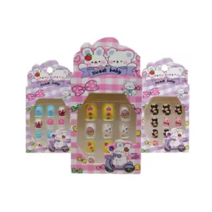 Toys Generic Kids' Press-On Artificial Nail Sets (pack of 12)