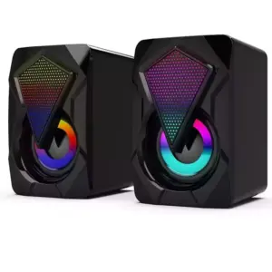 Generic Mini RGB Desktop Speakers 2" 2.0 USB Aux 3.5mm Jack YSD1046