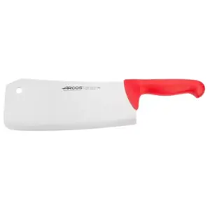 Naim Handmade Cooking Cleaver Long Red Handle Durable High-Carbon Steel Precision Cutting NM-2201