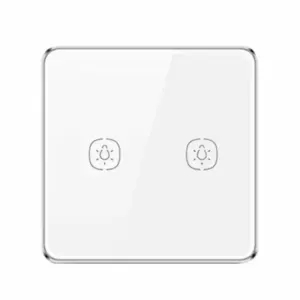 Tuya Smartlife WiFi Touch Switch Frame 2 Gang Silver