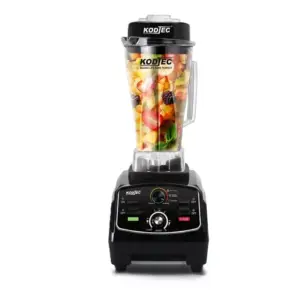 Kodtec Heavy-Duty Commercial Blender Unbreakable Jar 1600W High-Torque Industrial Mixer 2.0L, Professional Stainless Steel 6-Blade Smoothie & Ice Crusher KT-3006-40HBL