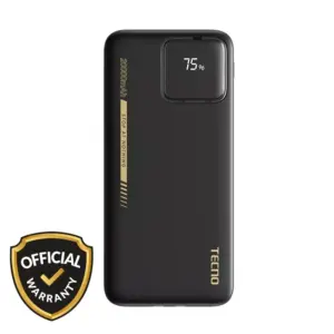 Tecno Omni Tank Power Bank, 20000mAh, 22.5W, Fast Charging, Portable with LED Display TPB-P204Q