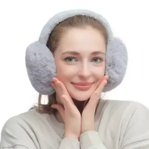Faith uxury Plush Faux Fur Winter Ear Muffs – Ultra Soft Foldable Warm Ear Warmers for Women, Girls & Outdoor Cold Weather Protection