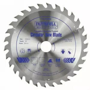 Crown Professional Crown Carbide Tipped Saw Blade 230x2.6x30mm 30T CAS-WS3030230