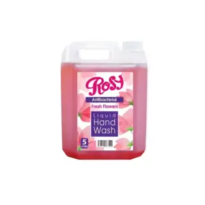 Rosy Handwash, Pink Fresh Flowers Scent, Refill Bottle, 5L