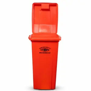 TBP Dustbin 45L without Pedal & Wheels Plastic TBP-45A-GREEN/RED