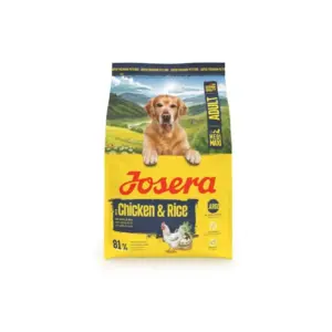 Josera Adult Dog Food 3kg with Omega 3, Big Kibble Size, Gluten Free, Chicken & Rice (Pack of 3pcs)