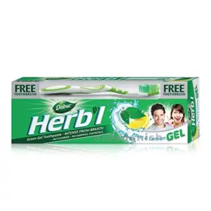 Dabur Herbal Toothpaste 150g with Brush Green Gel