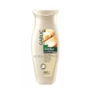 Vatika Shampoo Nourish and Rejuvenate, Strengthening & Moisturizing Hair Cleanser for Curly Hair, Damaged Hair, All Hair Types 400ml Garlic