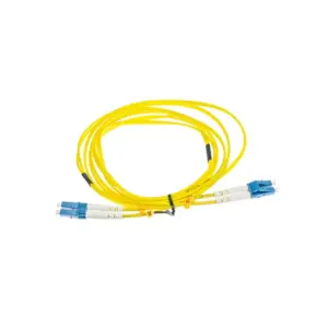 EVI Network Patch Cord Duplex, Single Mode, LC/UPC to LC/UPC, 2m, Low Loss High Performance Fibre Optic Network Cable EPCAL2L22MDX02