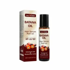Faith Sauvasine Batana Oil Hair Serum Roll-On – Natural Hair Growth & Scalp Nourishing Serum With Batana Oil – Moisturizing, Strengthening & Volumizing Hair Treatment For Men & Women 15ml