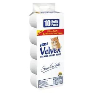 Velvex Premium Toilet Tissue Rolls Pack of 10