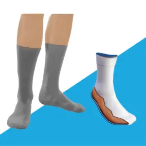 A-Care ACare Silicon Gel Socks, X-Large, FC-1406, Moisturizing Heel Protection Foot Care Socks (1 Pair)