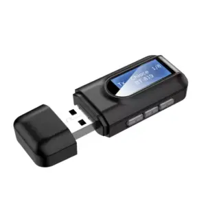 Faith BT 5.0 Receiver Adapter With LCD Display 3.5mm Stereo USB Transmitter, for Speakers Headphones Headset TV
