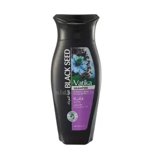 Vatika Shampoo Nourish and Rejuvenate, Strengthening & Moisturizing Hair Cleanser for Curly Hair, Damaged Hair, All Hair Types 400ml Black Seed