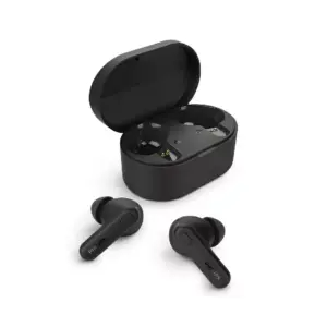 Philips True Wireless Earbuds, 6mm Drivers, IPX4 Splash/Sweat Resistant, Clear Call Quality TAT1108BK/97