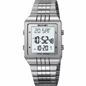 Faith SKMEI 2335 Retro Digital Stainless Steel 30M Waterproof LED Wrist Watch For Men And Women – Alarm, Stopwatch, Calendar & Backlight Display