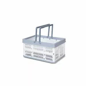 TBP Foldable Basket White & Yellow (Pack of 6)