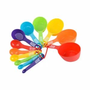 Classic Kitchen Measuring Cups & Spoons 12pc Set Plastic for Baking & Cooking