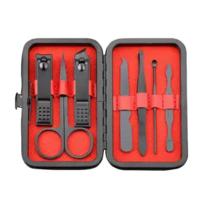 Generic Nail Trimmer Set 7-Piece Multi-Functional Black Metal