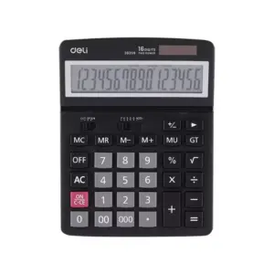 Deli Stationery Deli Desktop Calculator 16 Digits Black E39259