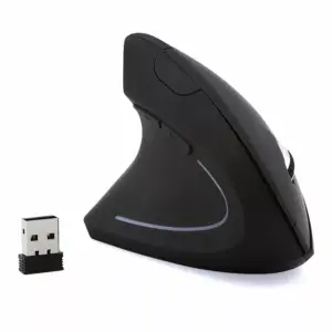 Generic Ergonomic Wireless Vertical Mouse 6 Buttons with Backward and Forward 1600DPI 2.4Ghz