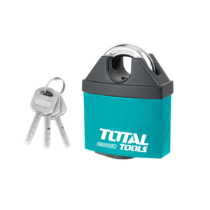 Total Tools Total Weatherproof Iron Padlock 50mm Nylon Coated with 3 Brass Keys TBLK38501