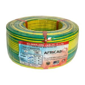 Africab Single Wire 6 sq.mm Green 100m
