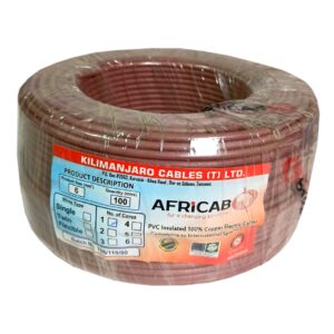 Africab Single Wire 6 sq.mm Brown 100m