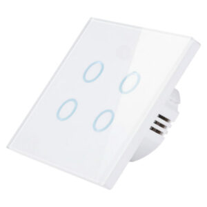 Africab Smart Switch 4 Gang 1 Way White AF-WIFI-04-WH