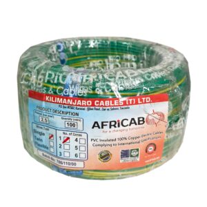 Africab Single Wire 2.5 sq.mm Green 100m