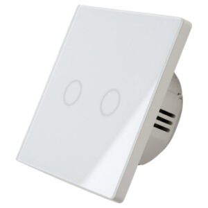 Africab Smart Switch 2 Gang 1 Way White AF-WIFI-02-WH