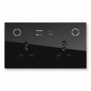 Africab Smart 16A Twin Universal + USB & Type-C Black AF-WIFI-TUN-USB-BK