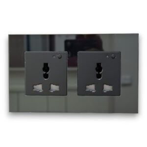 Africab Smart 16A Twin Universal Switch Black AF-WIFI-TUN-BK